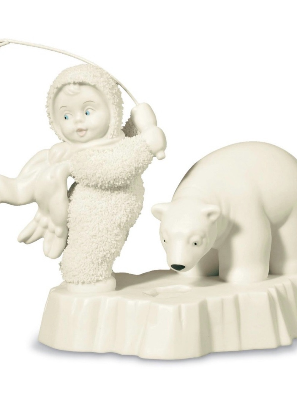 This 6 Department 56 Snowbabies figurine, likely from the "Winter Tales"